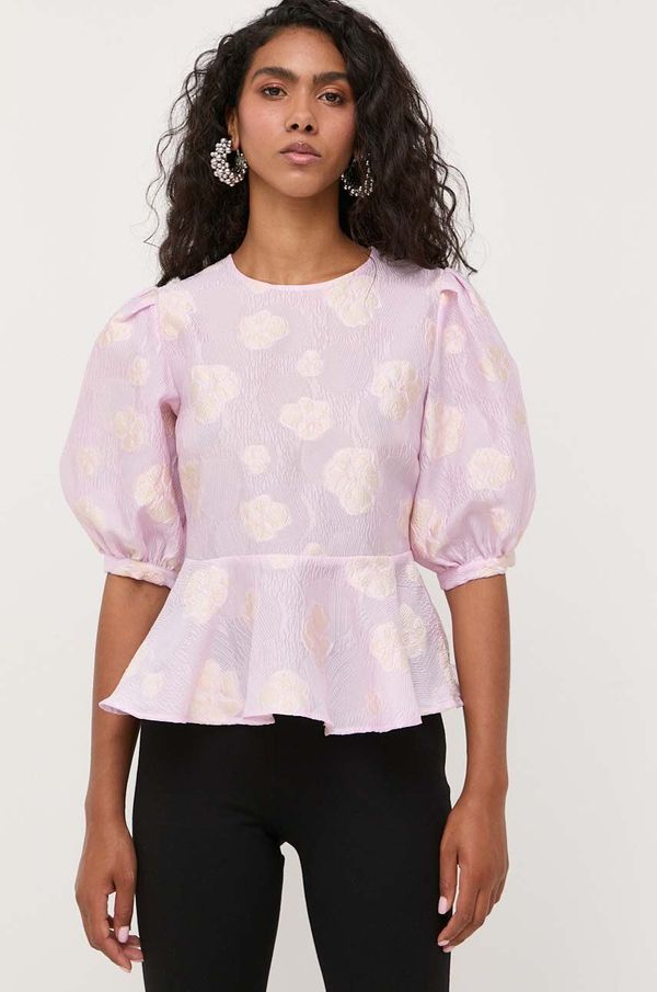 Custommade Bluza Custommade Sheena za žene, boja: ružičasta, s uzorkom