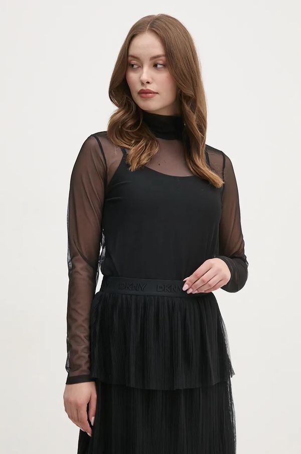 DKNY Bluza Dkny za žene, boja: crna, bez uzorka, P4HH7XSF