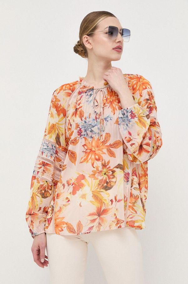 Guess Bluza Guess za žene, boja: narančasta, s uzorkom