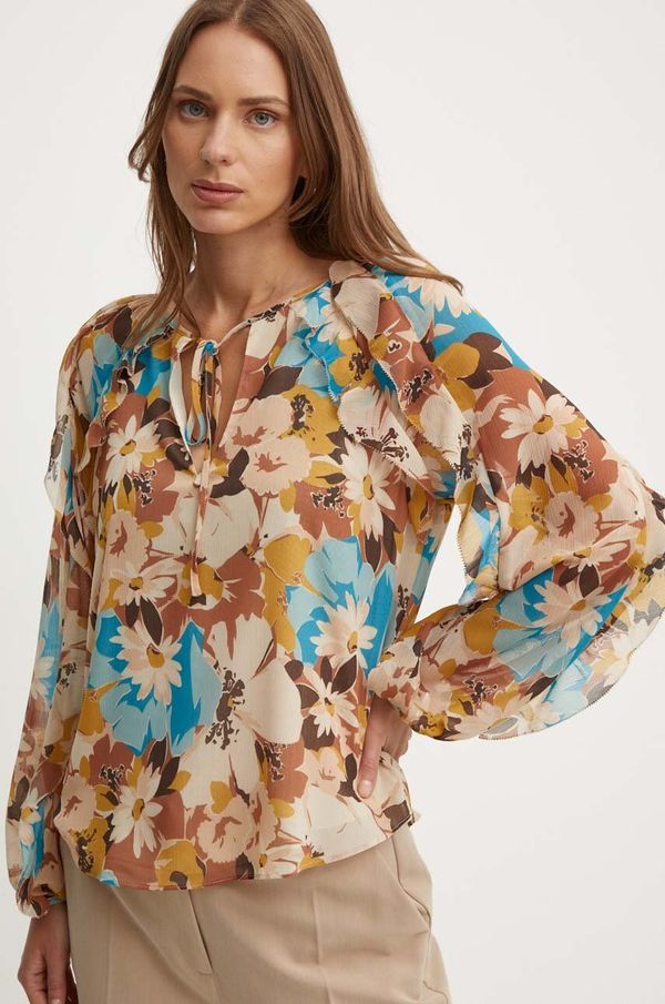 Lauren Ralph Lauren Bluza Lauren Ralph Lauren za žene, boja: smeđa, s uzorkom, 200940136