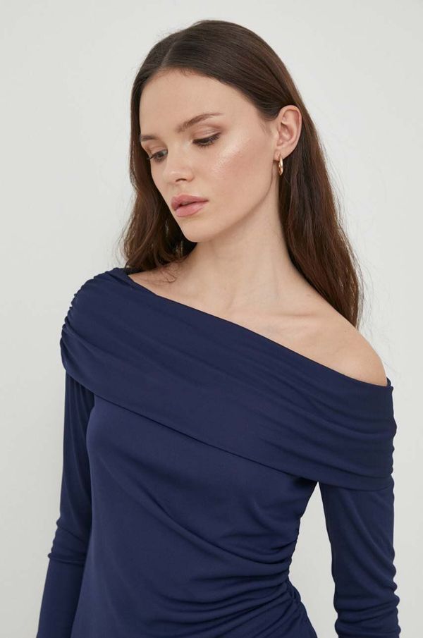 Lauren Ralph Lauren Bluza Lauren Ralph Lauren za žene, boja: tamno plava, bez uzorka