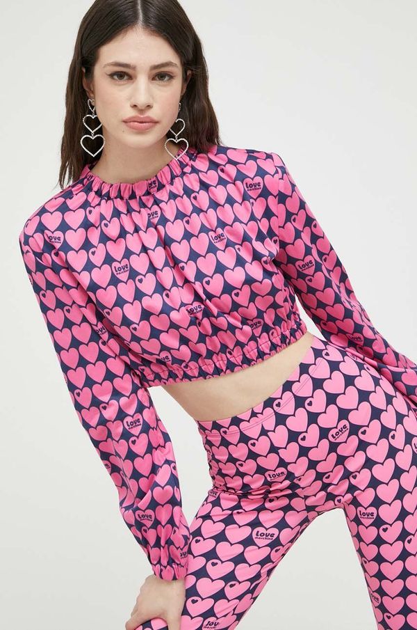 Love Moschino Bluza Love Moschino za žene, boja: ružičasta, s uzorkom