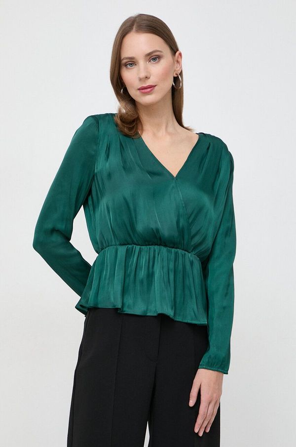 Morgan Bluza Morgan za žene, boja: zelena, bez uzorka