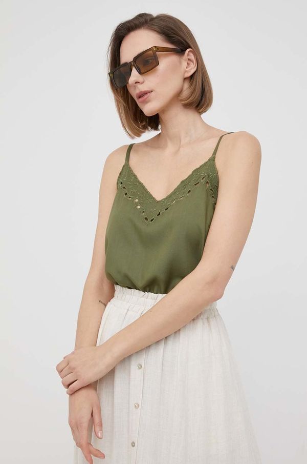 Pepe Jeans Bluza Pepe Jeans Marga za žene, boja: zelena, glatka