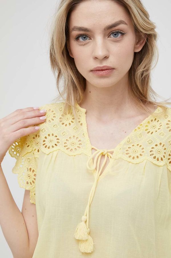 Pepe Jeans Bluza Pepe Jeans Stella za žene, boja: žuta, glatka