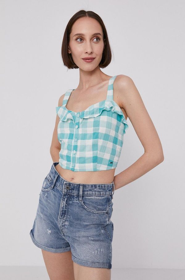 Pepe Jeans Bluza Pepe Jeans VALENTINA za žene, boja: tirkizna