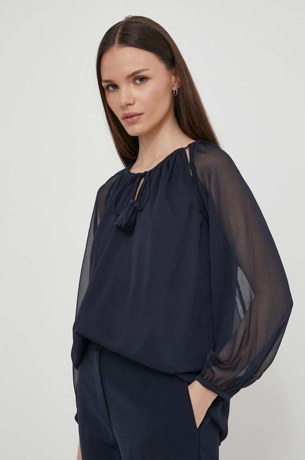 Pepe Jeans Bluza Pepe Jeans za žene, boja: tamno plava, bez uzorka