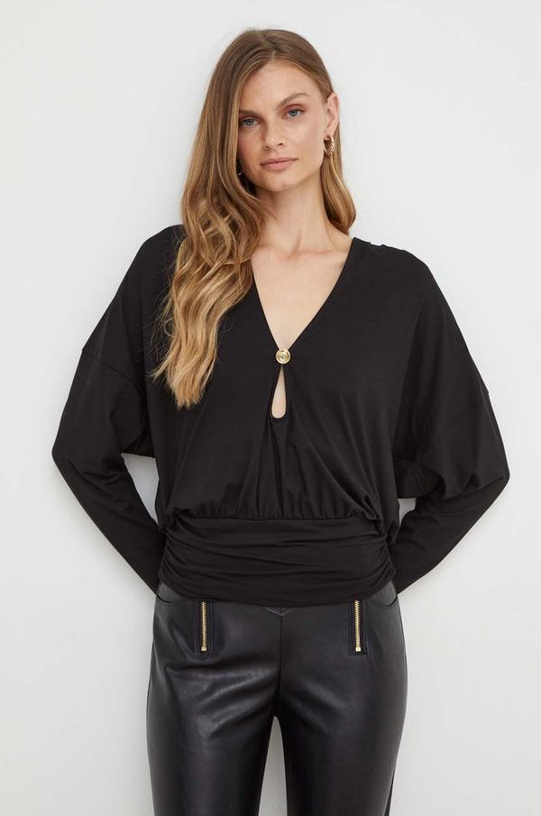 Pinko Bluza Pinko za žene, boja: crna, bez uzorka