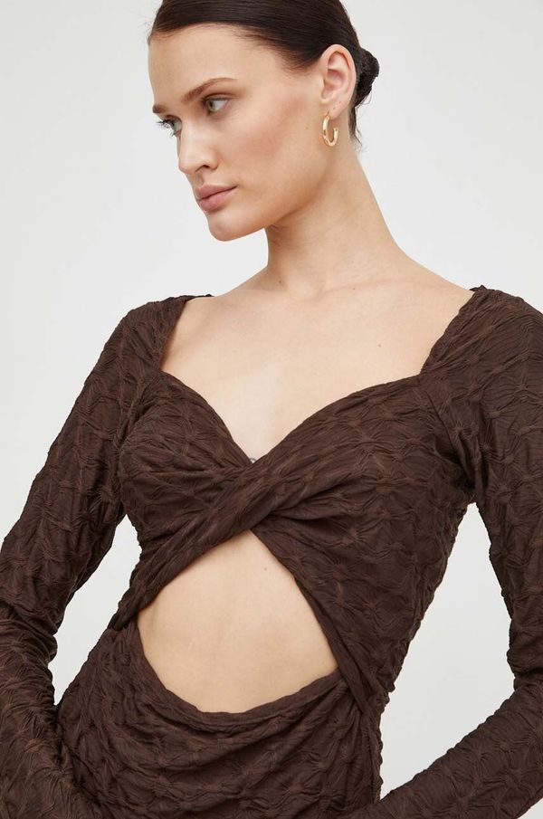 Resume Bluza Résumé za žene, boja: smeđa, bez uzorka