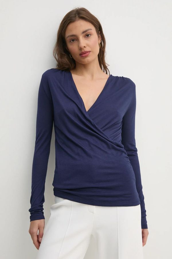 United Colors of Benetton Bluza s dodatkom kašmira. United Colors of Benetton boja: tamno plava, bez uzorka, 3R0KD401J