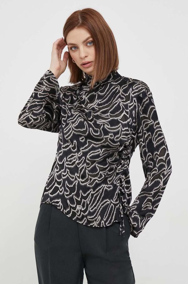 Sisley Bluza Sisley za žene, boja: crna, s uzorkom