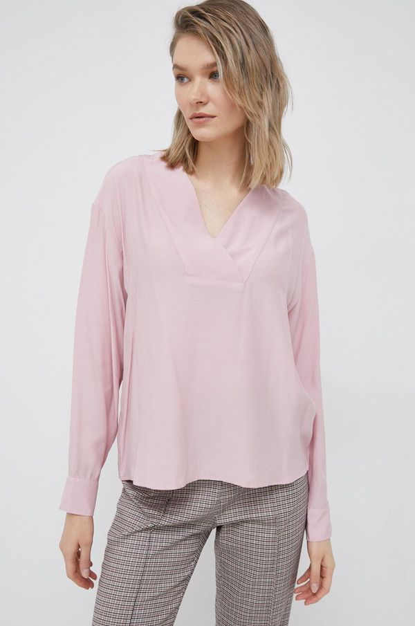 Sisley Bluza Sisley za žene, boja: ružičasta, glatka