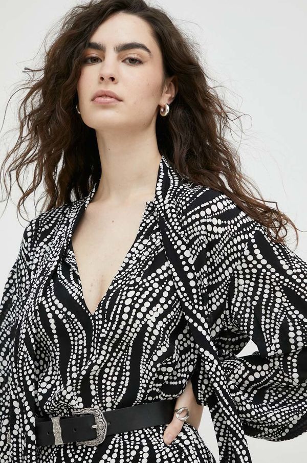 The Kooples Bluza The Kooples za žene, boja: crna, s uzorkom