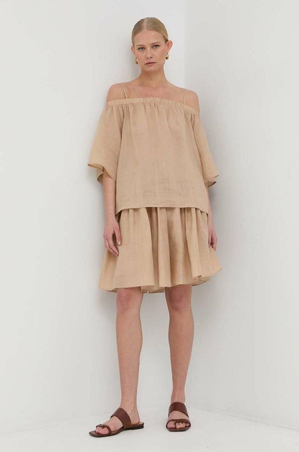 Twinset Bluza Twinset za žene, boja: bež, glatka