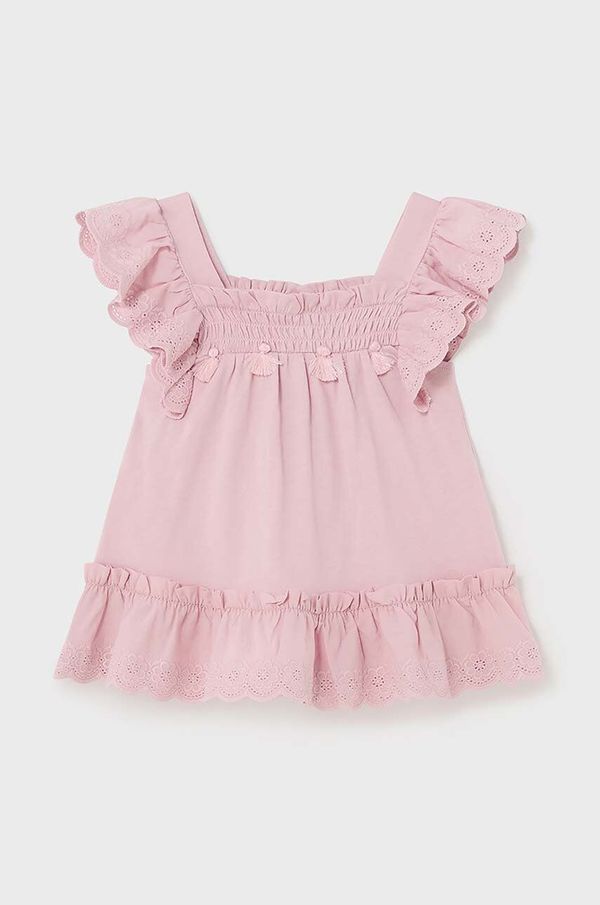 Mayoral Bluza za bebe Mayoral boja: ružičasta, bez uzorka