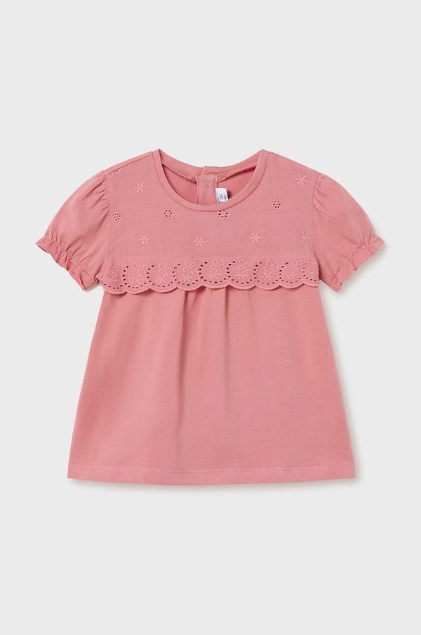 Mayoral Bluza za bebe Mayoral boja: ružičasta, bez uzorka