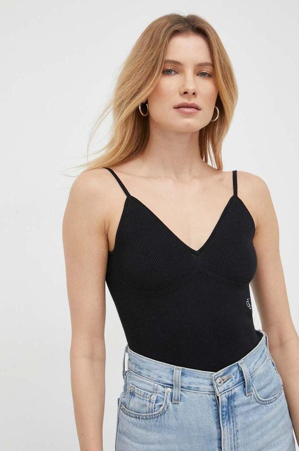 Calvin Klein Jeans Bodi Calvin Klein Jeans za žene, boja: crna