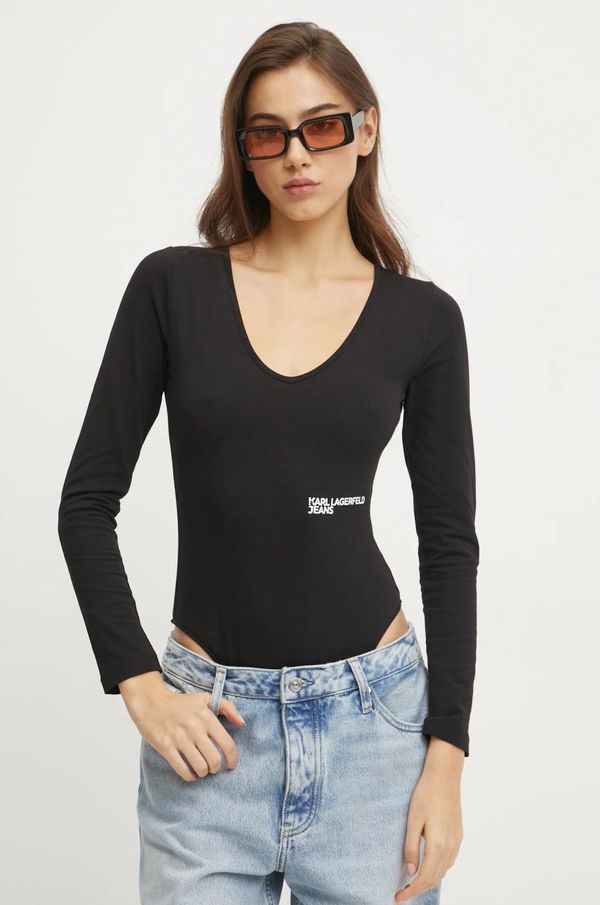 Karl Lagerfeld Jeans Bodi Karl Lagerfeld Jeans za žene, boja: crna, A1W17007