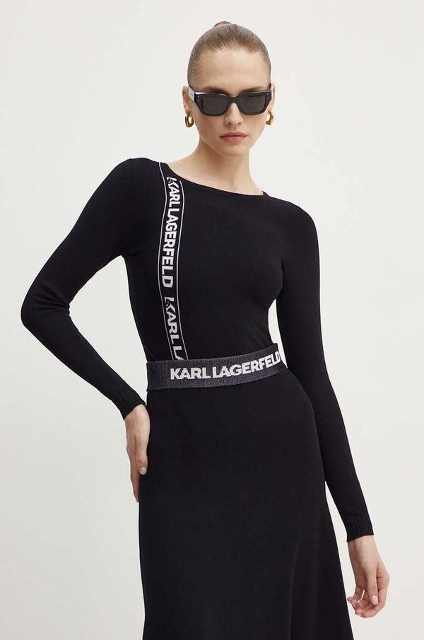 Karl Lagerfeld Bodi Karl Lagerfeld za žene, boja: crna, 245W2005