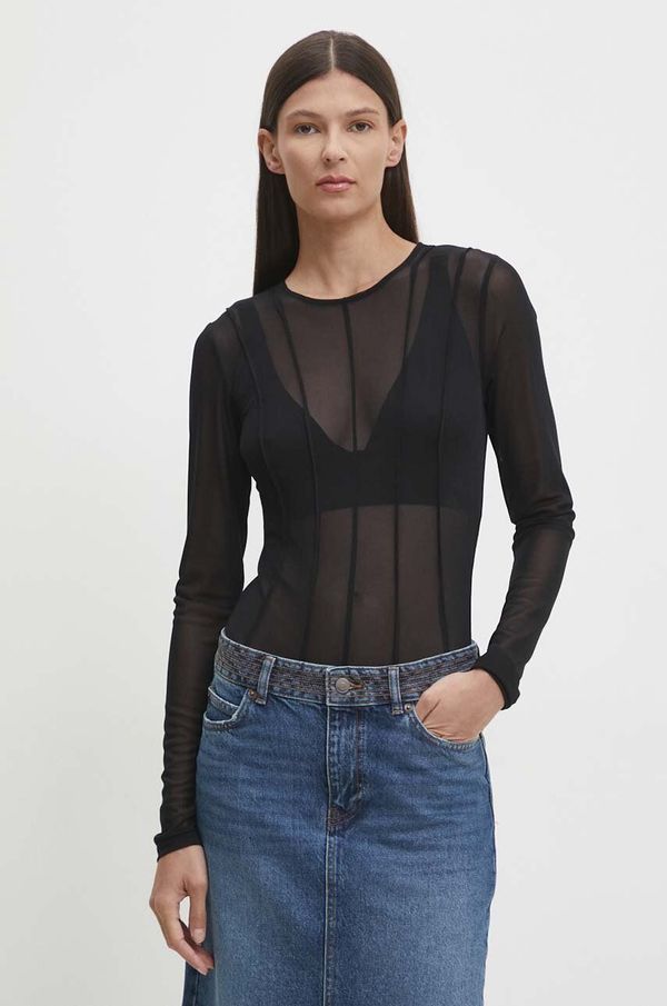 Remain Bodi Remain Bodysuit With Cutlines za žene, boja: crna, bez uzorka, 501946100