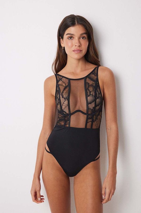 women'secret Bodi women'secret SENSE 1 AND 2 boja: crna, s čipkom, s uzorkom, 7918822