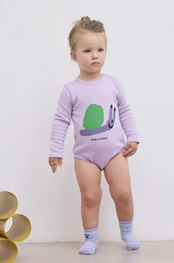 Bobo Choses Bodi za bebe Bobo Choses Funny Snail 125AB114