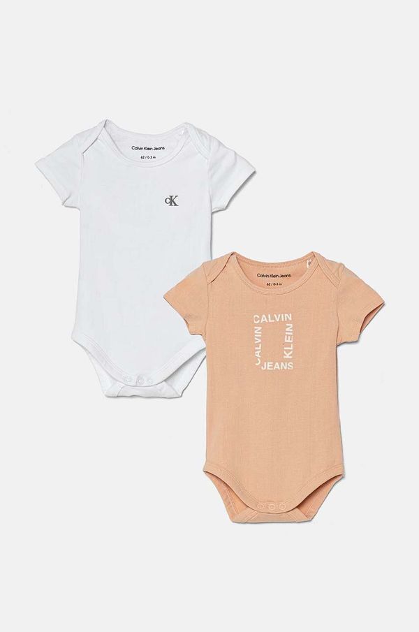 Calvin Klein Jeans Bodi za bebe Calvin Klein Jeans 2-pack IN0IN00208
