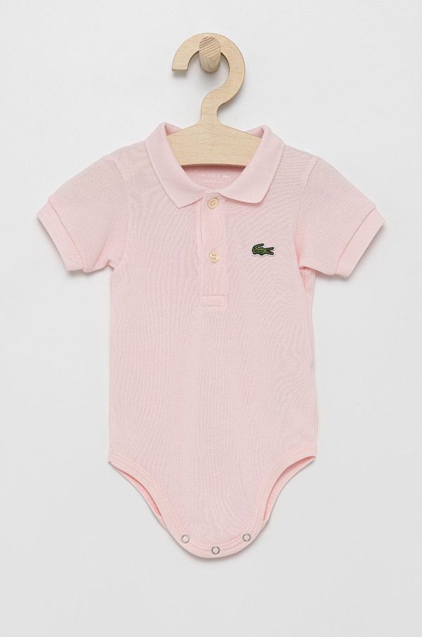 Lacoste Bodi za bebe Lacoste boja: ružičasta