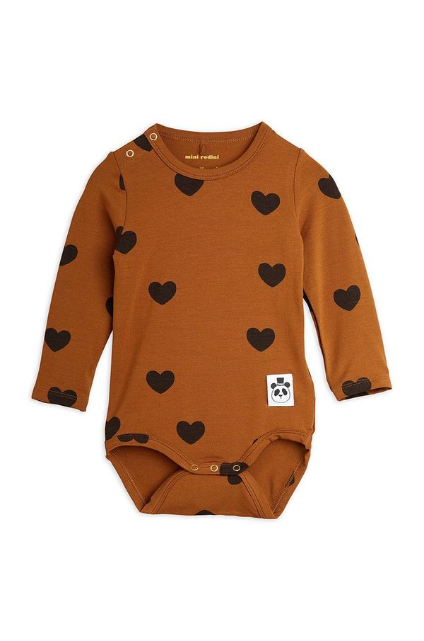 Mini Rodini Bodi za bebe Mini Rodini boja: smeđa