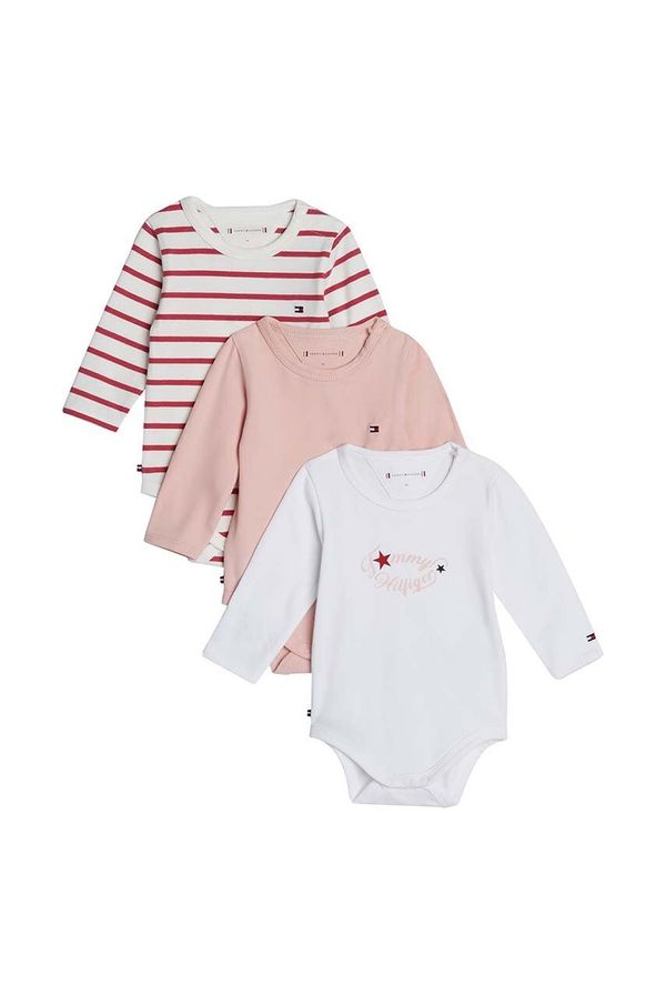 Tommy Hilfiger Bodi za bebe Tommy Hilfiger 3-pack KN0KN01949