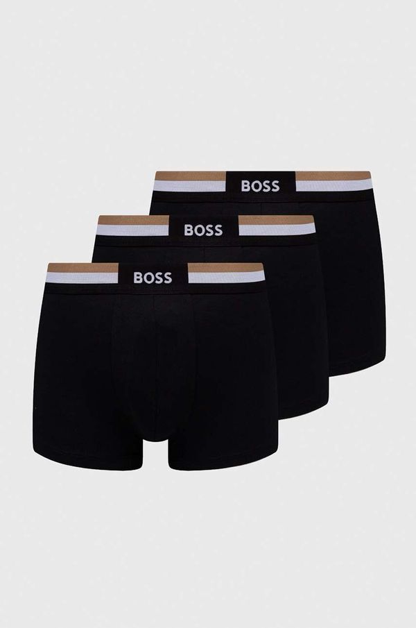 Boss Bokserice BOSS 3-pack za muškarce, boja: crna