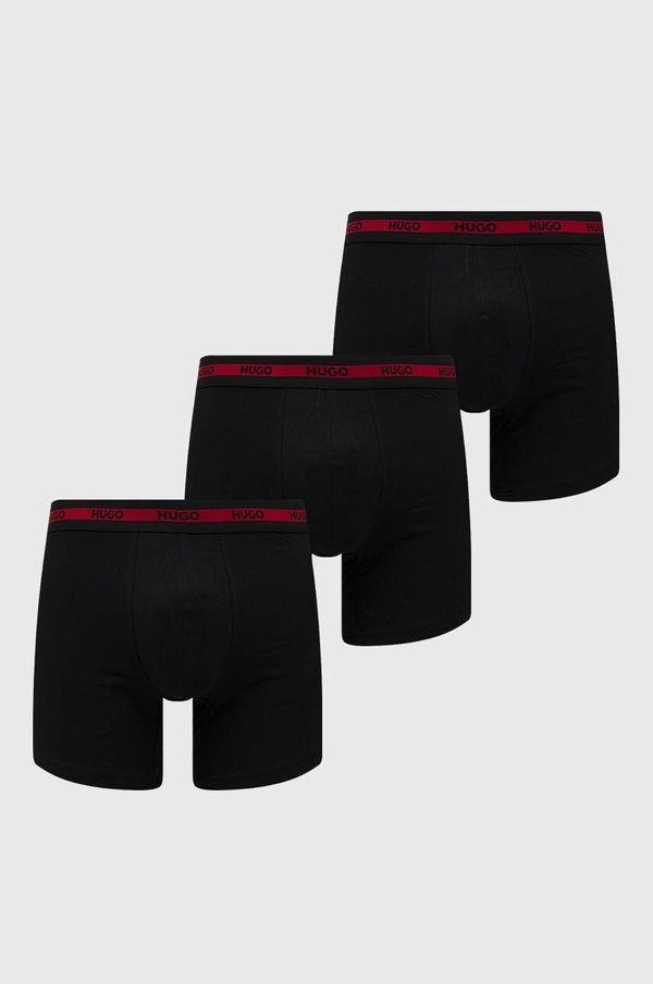Hugo Bokserice HUGO 3-pack za muškarce, boja: crna, 50496713