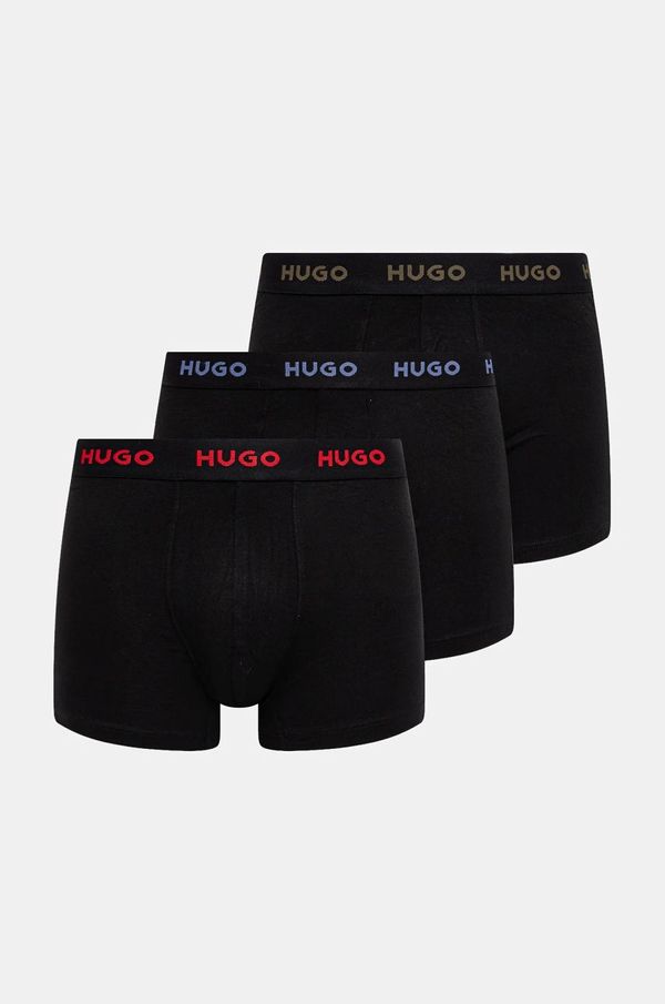 Hugo Bokserice HUGO 3-pack za muškarce, boja: crna, 50532613
