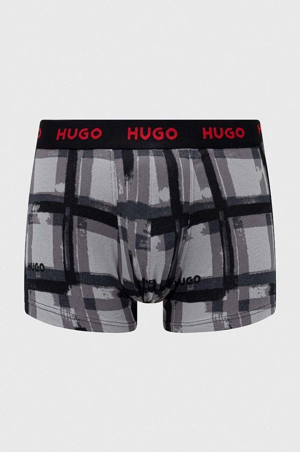 Hugo Bokserice HUGO 3-pack za muškarce, boja: siva, 50480170
