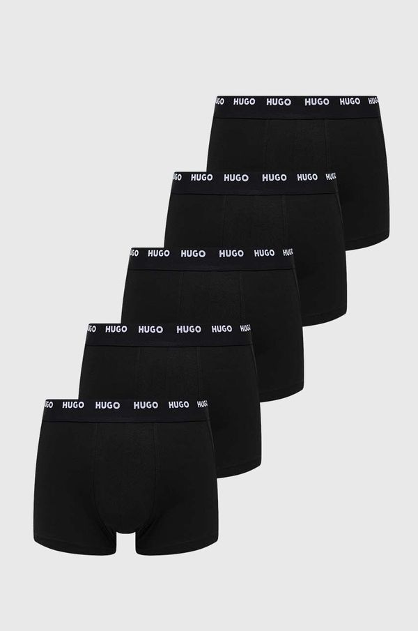 Hugo Bokserice HUGO 5-pack za muškarce, boja: crna