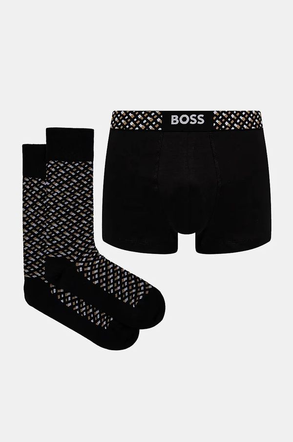 Boss Bokserice i sokne BOSS za muškarce, boja: crna, 50529047