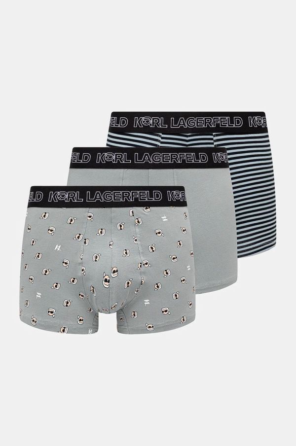 Karl Lagerfeld Bokserice Karl Lagerfeld 3-pack za muškarce, boja: siva, A1M47042