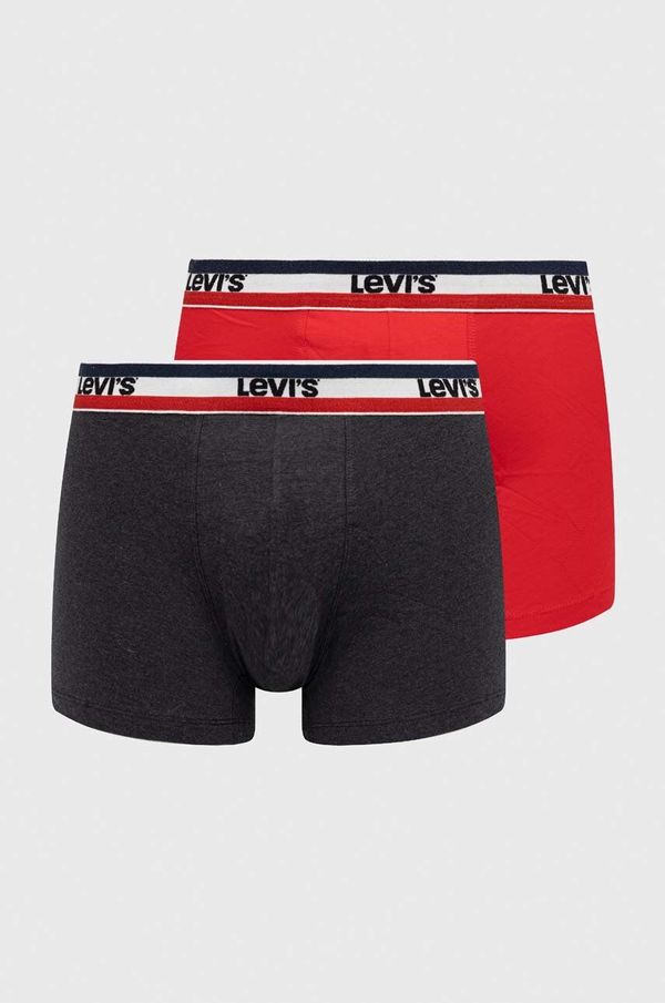 Levi's Bokserice Levi's 2-pack za muškarce, boja: crvena, 37149.0817-004
