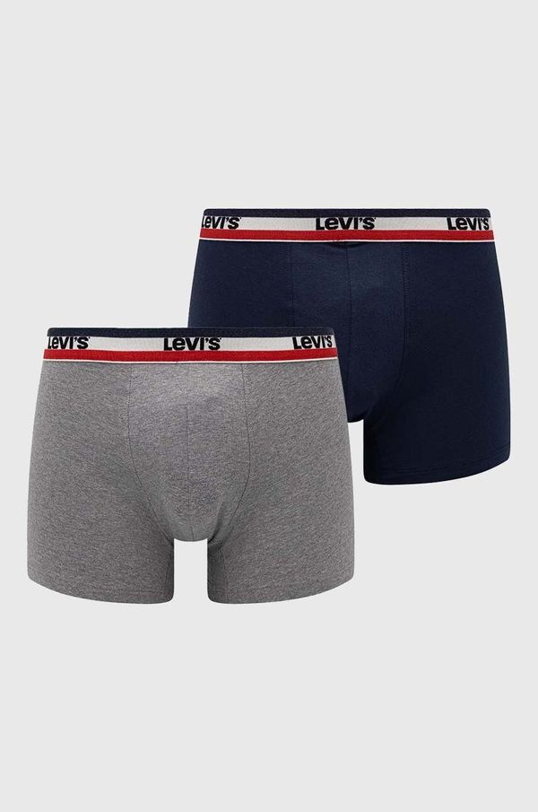 Levi's Bokserice Levi's 2-pack za muškarce, boja: tamno plava, 37149.0815-002