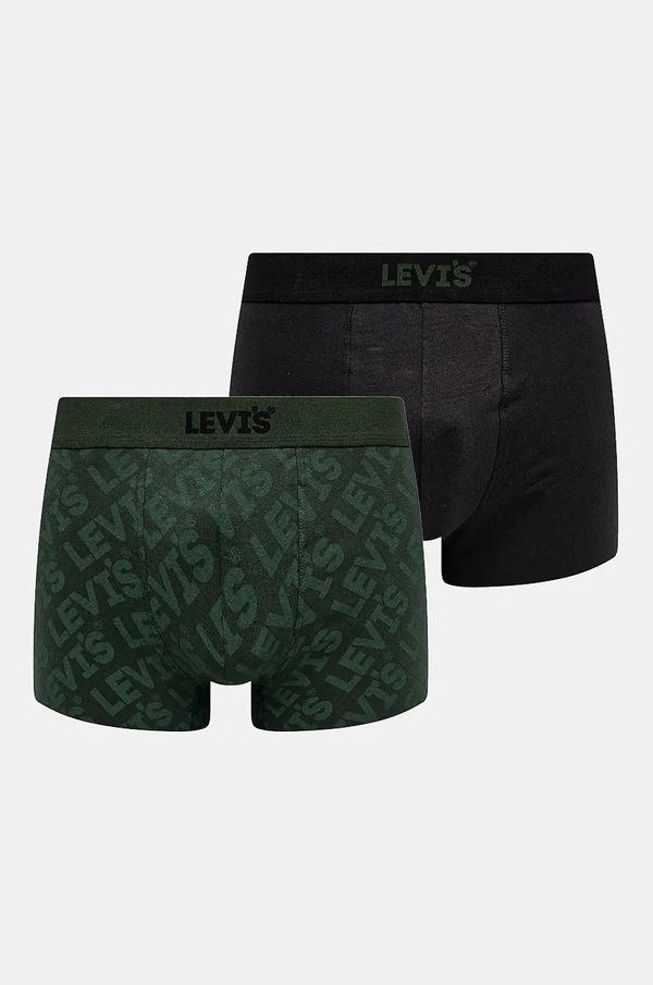 Levi's Bokserice Levi's 2-pack za muškarce, boja: zelena, 37149-1011