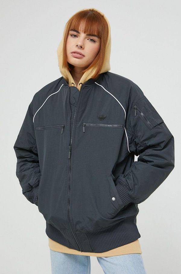 adidas Originals Bomber jakna adidas Originals za žene, boja: siva, za prijelazno razdoblje