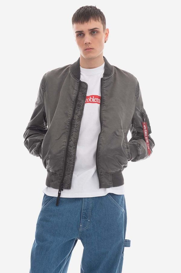 Alpha Industries Bomber jakna Alpha Industries MA-1 VF LW Battlewash za muškarce, boja: crna, za prijelazno razdoblje, 106110.89-black
