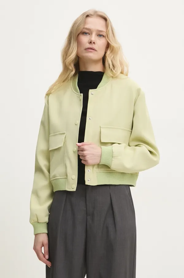 Answear Lab Bomber jakna Answear Lab za žene, boja: zelena, za prijelazno razdoblje