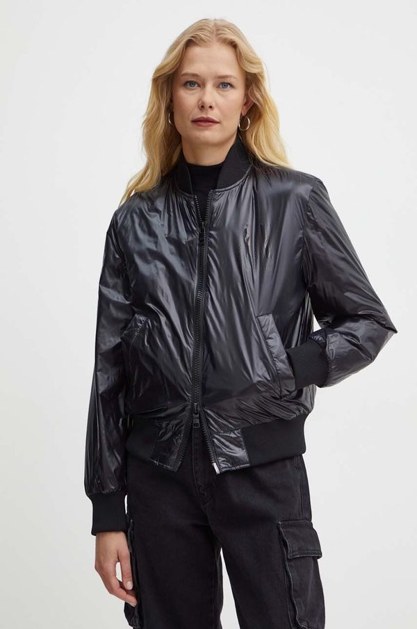 Armani Exchange Bomber jakna Armani Exchange za žene, boja: crna, za zimu, 8NYB55 YNYNZ