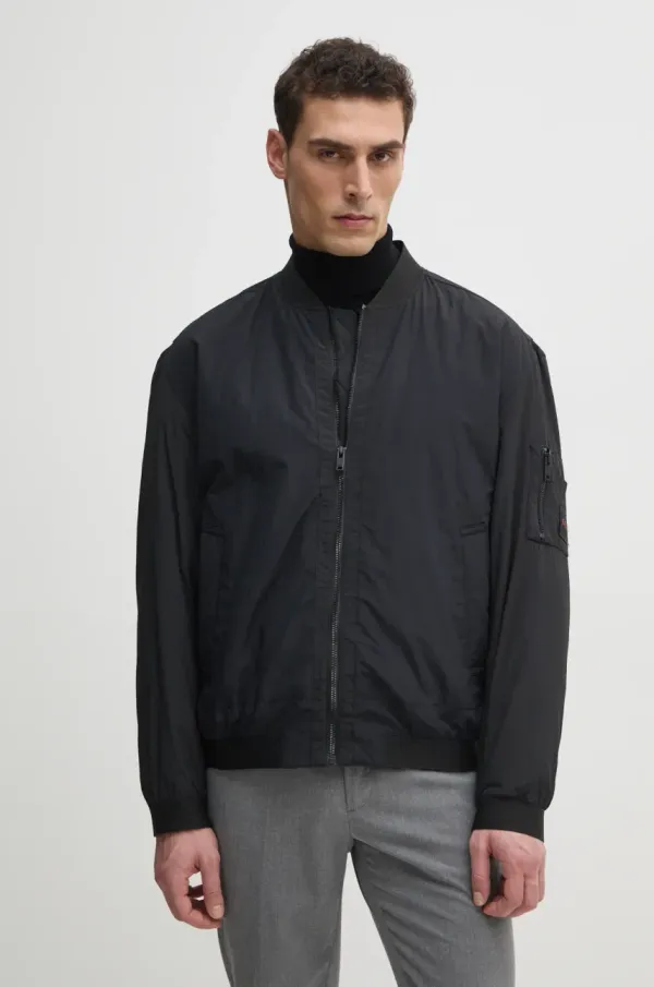 BOSS Orange Bomber jakna BOSS Orange boja: crna, za prijelazno razdoblje, oversize, 50536798