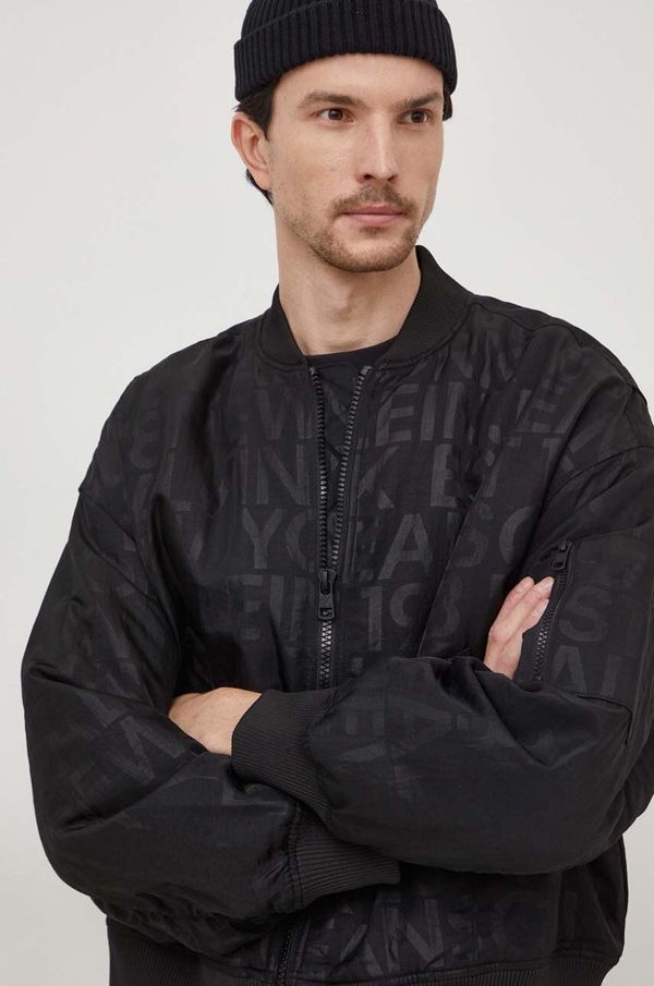 Calvin Klein Jeans Bomber jakna Calvin Klein Jeans za muškarce, boja: crna, za prijelazno razdoblje, oversize