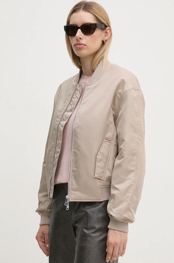 Calvin Klein Jeans Bomber jakna Calvin Klein Jeans za žene, boja: bež, za prijelazno razdoblje, oversize, 00040WL591