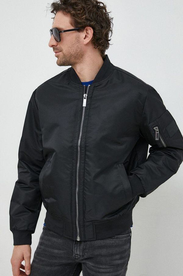 Calvin Klein Bomber jakna Calvin Klein za muškarce, boja: crna, za prijelazno razdoblje