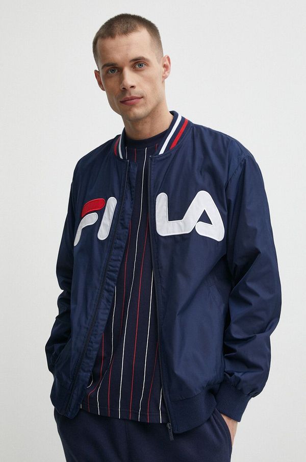 Fila Bomber jakna Fila Logrono za muškarce, boja: tamno plava, za prijelazno razdoblje, FAM0679