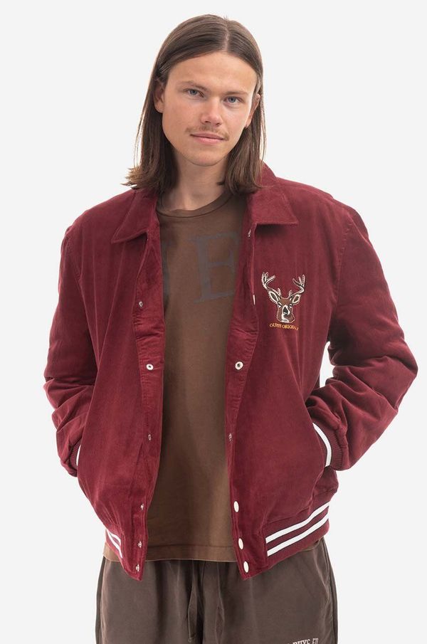 Guess Originals Bomber jakna Guess Originals x Simon Corduroy za muškarce, boja: zelena, za prijelazno razdoblje, M2BL07.WEUW0-F82E